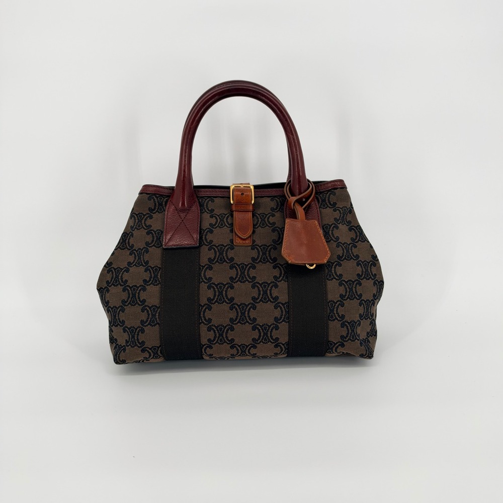 Celine Triomphe Small Tote Brown Monogram Canvas Vintage Luxury Old Money Fall
